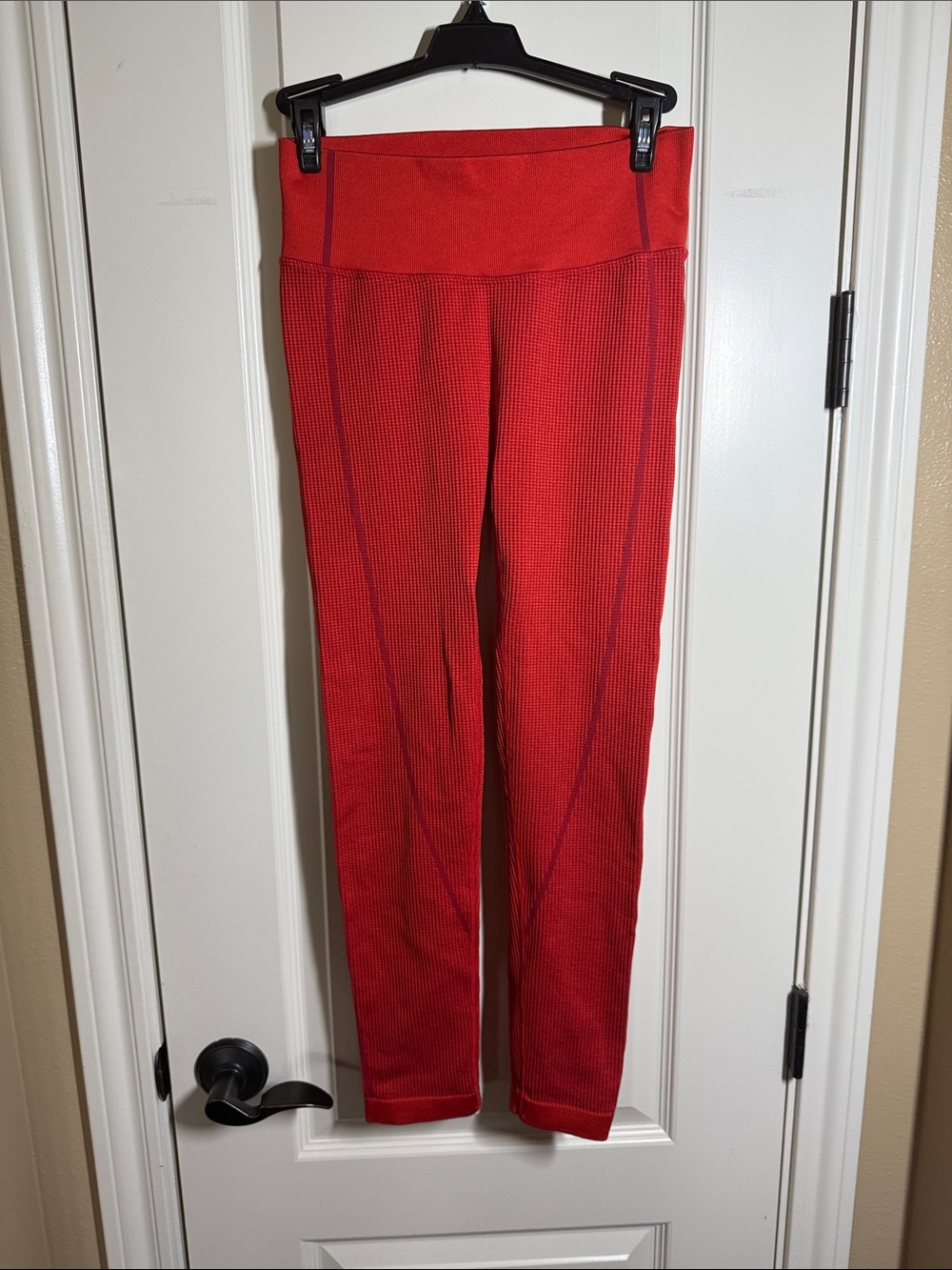 aerie Red Waffle-Knit High-Rise Leggings
